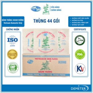 Bánh tráng Ba Cây Tre Gỏi Cuốn 22cm Vuông 340g