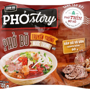 Phở Bò Chinsu Story 15 gói 131g (bắp bò và gân nguyên miếng)