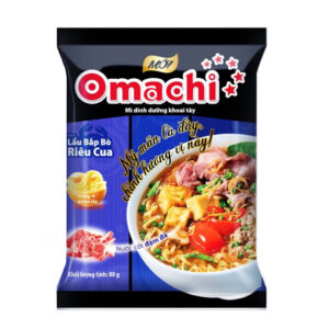 MÌ OMACHI LẨU BẮP BÒ RIÊU CUA 80G X 30GÓI