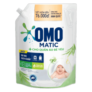 Nước Giặt OMO Matic Cho Quần Áo Bé Yêu, Túi 3.6kg