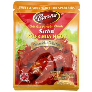 Xốt gia vị hoàn chỉnh sườn xào chua ngọt Barona gói 80g