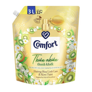 Nước xả vải Comfort Thiên nhiên thanh khiết Hoa linh lan & kiwi túi 3 lít