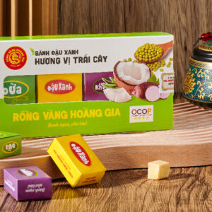 Bánh đậu xanh rồng vàng Hoàng Gia hương trái cây 200gr