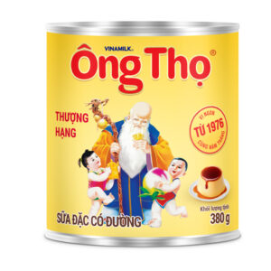 Sữa đặc có đường Ông Thọ Trắng nhãn vàng lon 380g
