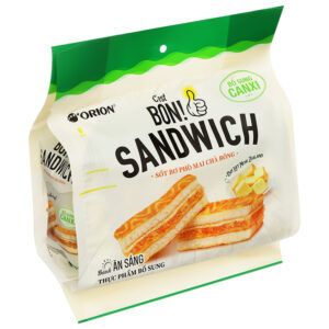 Bánh sandwich sốt bơ phô mai chà bông Orion C'est Bon gói 147g (6 cái)