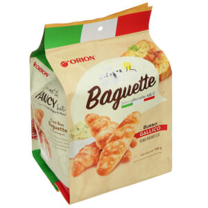 Bánh mì nướng giòn đút lò vị bơ tỏi C'est Bon Orion gói 108g (3 gói x 36g)