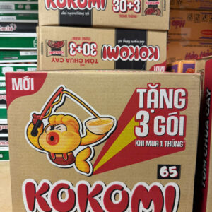 Thùng 30 + 3 gói mì Kokomi tôm chua cay 65g