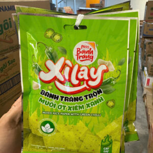 Bánh trang trộn Miss Bánh tráng Xìlay muối ớt xiêm xanh - Xâu 10 gói