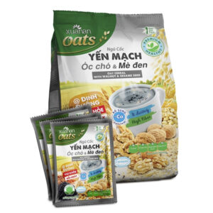 Ngũ cốc yến mạch óc chó & mè đen Xuân An bịch 400g