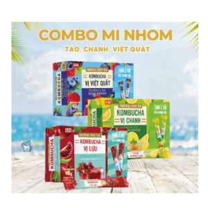 Combo Mi Nhon - Kombucha Táo, Chanh, Việt Quất